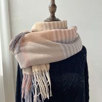 Women's Simple Style Solid Color Imitation Cashmere Printing Scarf main image 4