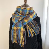 Women's Classic Style Color Block Imitation Cashmere Printing Scarf sku image 1