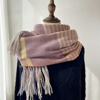 Women's Simple Style Solid Color Imitation Cashmere Printing Scarf main image 6