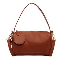 Women's Small Pu Leather Solid Color Streetwear Zipper Shoulder Bag sku image 4