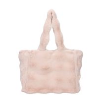 Women's Large All Seasons Plush Solid Color Elegant Vintage Style Square Magnetic Buckle Handbag Underarm Bag sku image 1