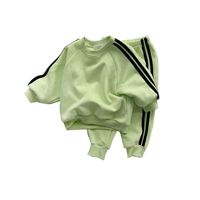 Casual Streetwear Stripe Cotton Boys Clothing Sets main image 5