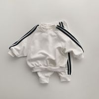 Casual Streetwear Stripe Cotton Boys Clothing Sets sku image 1