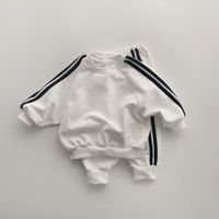 Casual Streetwear Stripe Cotton Boys Clothing Sets sku image 3