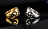 Retro Simple Style Triangle Devil'S Eye Stainless Steel None 18K Gold Plated Men'S Rings main image 3