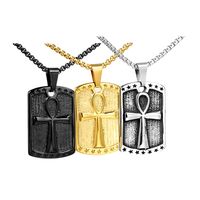 Hip-Hop Cross Stainless Steel None 18K Gold Plated Rhodium Plated Unisex main image 1