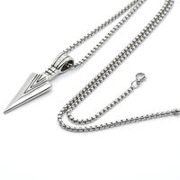 Punk Simple Style Classic Style Arrow Stainless Steel Plating Chain 18k Gold Plated Unisex Pendant Necklace main image 7