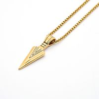 Punk Simple Style Classic Style Arrow Stainless Steel Plating Chain 18k Gold Plated Unisex Pendant Necklace sku image 3