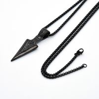 Punk Simple Style Classic Style Arrow Stainless Steel Plating Chain 18k Gold Plated Unisex Pendant Necklace main image 2