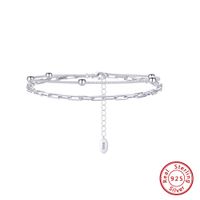 Japanese Style Simple Style Cool Style Paper Clip Sterling Silver Irregular Handmade Plating Bracelets main image 4
