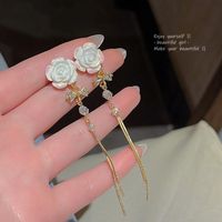 Fashion Geometric Star Flower Imitation Pearl Alloy Tassel Women's Drop Earrings 1 Pair sku image 13