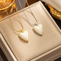 Elegant Heart Shape Titanium Steel Plating 18k Gold Plated Necklace main image 2