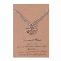 Simple Style Sun Moon Stainless Steel Pendant Necklace sku image 1