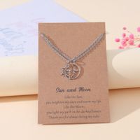 Simple Style Sun Moon Stainless Steel Pendant Necklace main image 5
