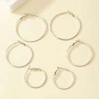 1 Set Modern Style Classic Style Round Plating Alloy 14k Gold Plated Earrings main image 4