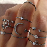 Simple Style Roman Style Flower Alloy Hollow Out Women's Rings sku image 2