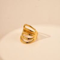 Edelstahl 304 14 Karat Vergoldet Französische Art Moderner Stil Klassischer Stil Überzug Einfarbig Ringe sku image 1