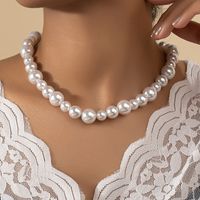 Lady Simple Style Solid Color Beaded Beaded Women's Necklace sku image 1
