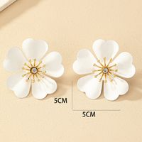 1 Pair Bohemian Flower Plating Inlay Iron Artificial Rhinestones Ear Studs main image 9