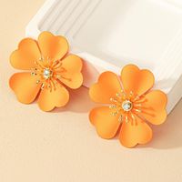 1 Pair Bohemian Flower Plating Inlay Iron Artificial Rhinestones Ear Studs sku image 4