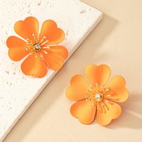 1 Pair Bohemian Flower Plating Inlay Iron Artificial Rhinestones Ear Studs main image 4