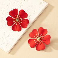 1 Pair Bohemian Flower Plating Inlay Iron Artificial Rhinestones Ear Studs main image 6