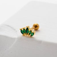 1 Stück Französische Art Süss Einfacher Stil Herzform Blume Überzug Inlay Kupfer Zirkon Ohrringe Aus Knorpel sku image 13