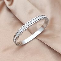 Simple Style Classic Style Leaf Star Stainless Steel Plating Inlay Zircon 18k Gold Plated Bangle sku image 1