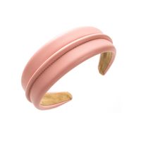 Streetwear Solid Color Pu Leather Cloth Sewing Hair Band main image 2