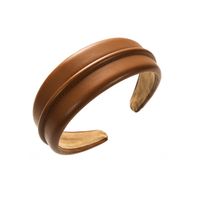 Streetwear Solid Color Pu Leather Cloth Sewing Hair Band sku image 1