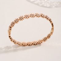 Classic Style Solid Color Titanium Steel Plating Gold Plated Bangle sku image 2