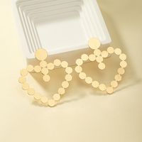 Wholesale Jewelry Simple Style Korean Style Heart Shape Alloy 14k Gold Plated Plating Drop Earrings main image 4