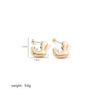 1 Pair Ig Style Geometric Irregular Polishing Plating Copper 18k Gold Plated Earrings Ear Studs sku image 12