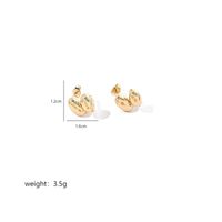 1 Pair Ig Style Geometric Irregular Polishing Plating Copper 18k Gold Plated Earrings Ear Studs sku image 8