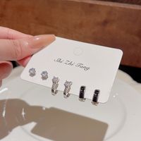 Basic Geometric Copper Plating Opal Earrings 1 Set sku image 5