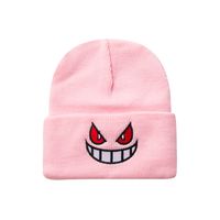 Unisex Funny Eye Embroidery Eaveless Wool Cap sku image 3