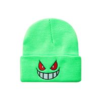 Unisex Funny Eye Embroidery Eaveless Wool Cap sku image 4