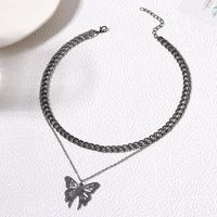 Vintage Style Ethnic Style Classic Style Butterfly Alloy Hollow Out Women's Double Layer Necklaces main image 6
