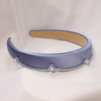 Elegant Solid Color Artificial Crystal Cloth Hair Band 1 Piece sku image 4