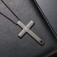 Casual Retro Cross Stainless Steel Men's Pendant Necklace main image 1
