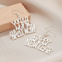 1 Pair Modern Style Letter Plating Zinc Alloy Gold Plated Drop Earrings main image 2