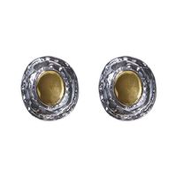 1 Pair Vintage Style Commute Oval Plating Alloy Gold Plated Silver Plated Ear Studs main image 6