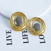 1 Pair Vintage Style Commute Oval Plating Alloy Gold Plated Silver Plated Ear Studs main image 4