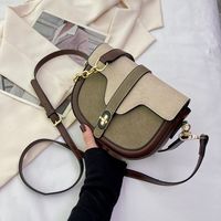 Women's All Seasons Pu Leather Solid Color Elegant Vacation Streetwear Sewing Thread Square Zipper Lock Clasp Shoulder Bag sku image 2