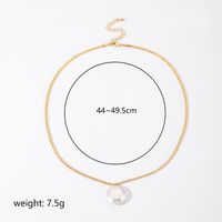 Retro Round Copper 18k Gold Plated Silver Plated Freshwater Pearl Pendant Necklace In Bulk sku image 1