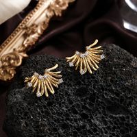 1 Pair Ig Style Square Plating Inlay Copper Freshwater Pearl Glass Zircon 18k Gold Plated Silver Plated Ear Studs main image 7