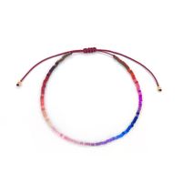 Basic Color Block Glass Knitting Women's Bracelets sku image 1