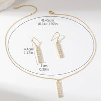 Simple Style Classic Style Rectangle Copper Plating Inlay Zircon Gold Plated Earrings Necklace main image 5