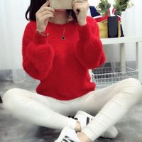 Women's Sweater Long Sleeve Sweaters & Cardigans Casual Solid Color sku image 4