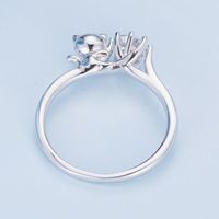 Casual Cute Cat Sterling Silver Inlay Zircon Rings main image 3
